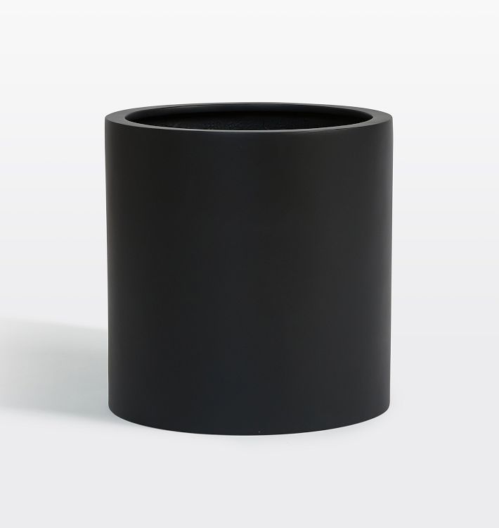 OPEN BOX: DNU-Modern Fiberstone Cylinder Planter, 16-7/8" Diameter
