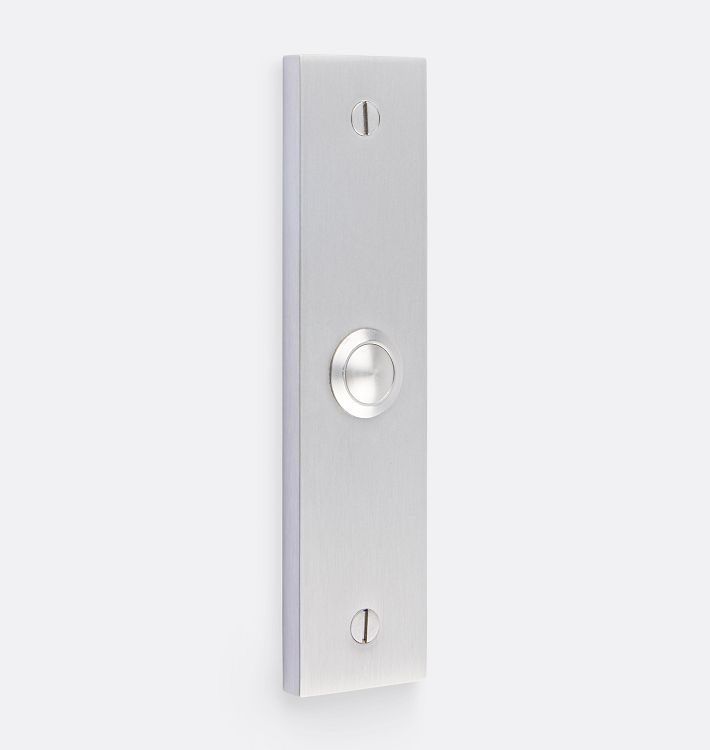 West Slope Tall Doorbell Button, Brushed Nickel