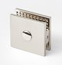 Wall Mount Shower Glass Clamp, Brushed Nickel