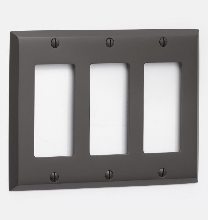 Lewis Triple GFCI Switchplate, Oil Rubbed Bronze