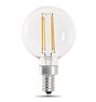 FEIT LED Filament G16.5 Clear 3.8W 40We Bulb 2 Pack, Title 20 Compliant - Candelabra Base