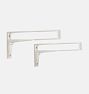 OPEN BOX: Strap Shelf Brackets, Polished Nickel