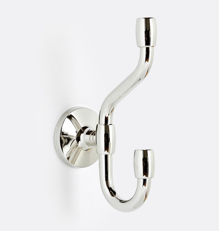 Eastmoreland Double Hook, Polished Nickel