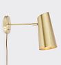 OPEN BOX Cypress Medium Sconce Plug-In - Brushed Satin Brass