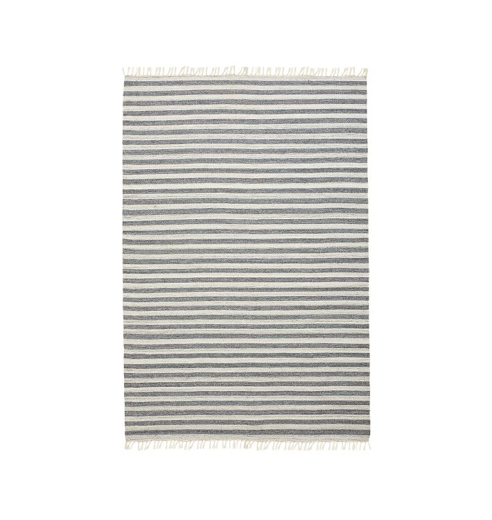 OPEN BOX: Heathered Stripe Indoor/Outdoor Flatweave Rug, 6' x 9'