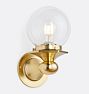 Pittock Sconce, Aged Brass - Clear Shade