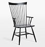 OPEN BOX High Back Dining Arm Chair, Black Stain
