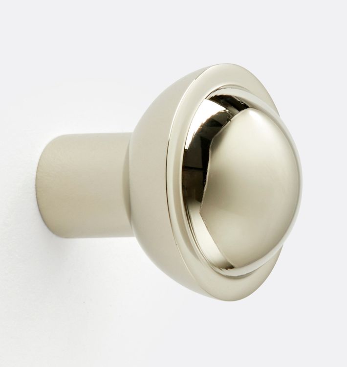 Greenwich Cabinet Knob, Polished Nickel