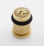 Lion Floor Doorstop, Unlacquered Brass
