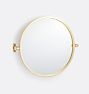 West Slope Round Pivot Mirror, 24" x 24" - Aged Brass