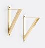 Single-Shelf Bracket Set - Aged Brass