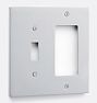 Fenton Toggle GFCI Switchplate, Polished Chrome