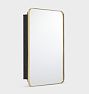 Open Box: Oliver Inset Mount Medicine Cabinet, Aged Brass