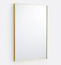 OPEN BOX: Thin Metal Frame Mirror, 20" x 30" - Aged Brass