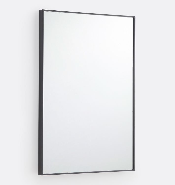 OPEN BOX: Thin Metal Frame Mirror, 20" x 30" - Oil-Rubbed Bronze