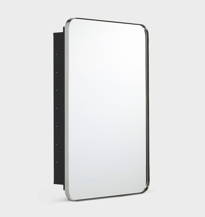 OPEN BOX: Oliver Inset Mount Medicine Cabinet, Polished Nickel