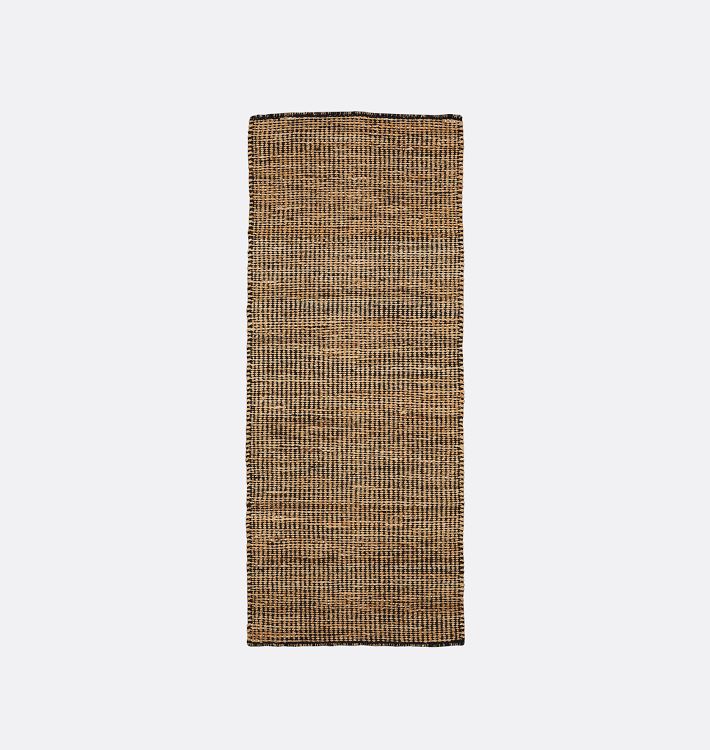OPEN BOX: Hannavan Flatweave jute rug, 2-1/2' x 6' - Black