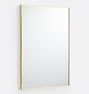 OPEN BOX: Thin Metal Frame Mirror, 24" x 36" - Aged Brass