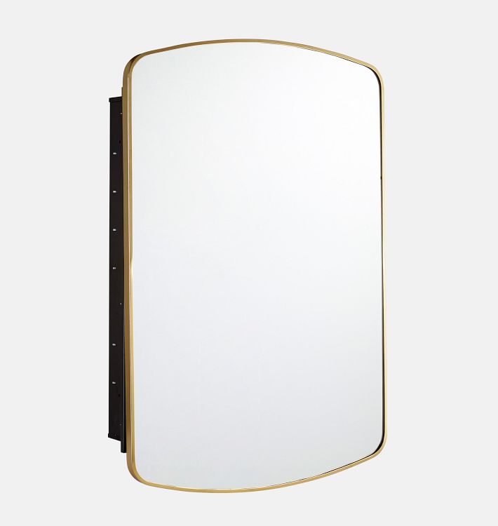 OPEN BOX: Cade Inset Mount Medicine Cabinet, 24" x 36" - Aged Brass