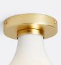 FOLK Abigail 15&quot; Soft Cone Glass Semi-Flush Mount