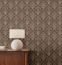 Brocade Wallpaper, 12" x 8" Swatch - Rosewood