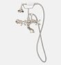 Wall Mounted Tub Filler with Handshower - Brushed Nickel