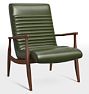 OPEN BOX Mosier Leather Chair, Mont Blanc Winter Pine