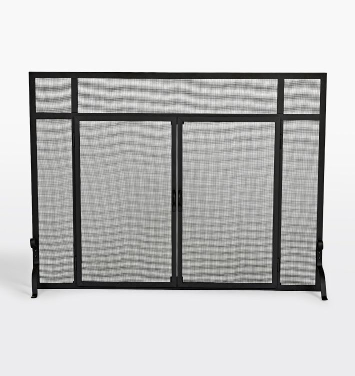 Classic Linear 2-Door Fireplace Screen