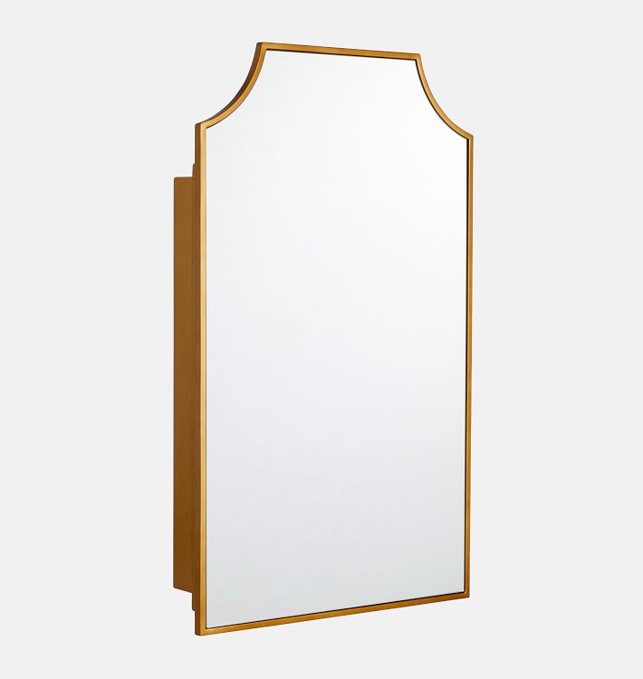 Carman Dual Mount Medicine Cabinet, Dual Mount - Gold