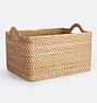OPEN BOX: Rinna Rattan Basket, 18" x 14" x 12" - Natural