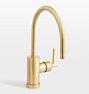 Blair Lever Handle Single Hole Kitchen Faucet - Aged Brass