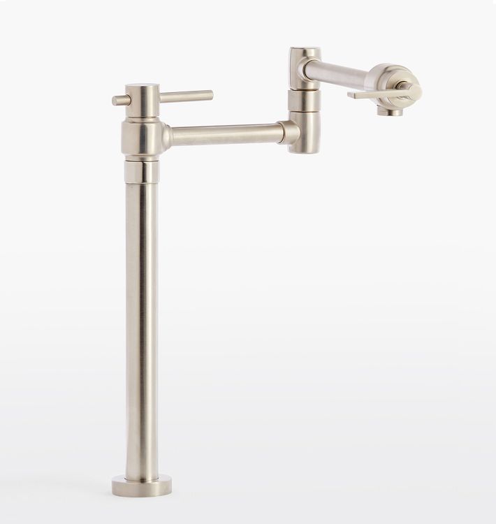 West Slope Lever Handle Deck Mount Pot Filler - Brushed Nickel