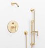 Rigdon Lever Handle Pressure Balanced Shower Set With Handshower, Aged Brass