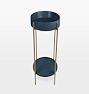 Mini Miami Freestanding Console Antique Base Dark Blue Tray