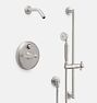 Connor Lever Pressure Balanced Shower Set with Handshower, Brushed Nickel