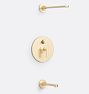 Bowman Pressure Balanced Shower & Tub Set, Aged Brass