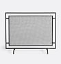 Lowe Industrial Fireplace Screen, Matte Black