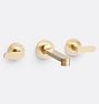 Bowman Wall Mount Faucet, Aged Brass