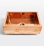 Kahlo Tiered Rose Gold Single Kitchen Sink, 33" x 9" x 22"