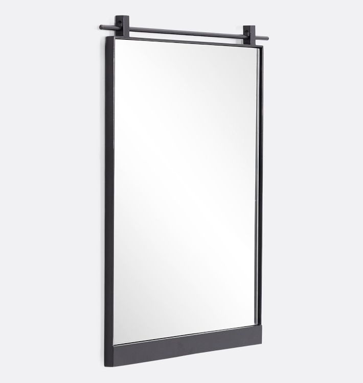 OPEN BOX: DNU-Lawson Metal Frame Bracket Mirror, 30" x 34" - Antique Iron