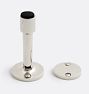 Traditional Wall Mounted Doorstop, Polished Nickel