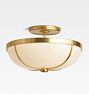 Bernadette Semi-Flush Mount, 18" - Aged Brass