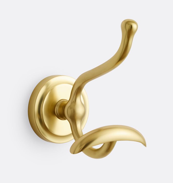 Coffman Single Hook, Aged Brass