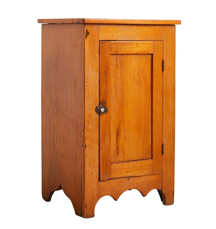 Vintage Lift Top Storage Cabinet w Door and Front Access