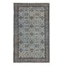 Vintage Allover Handknotted Blue Wool Rug - 9'1" x 6'