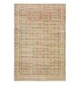 Vintage Allover Handknotted Cream Wool Rug - 9'11" x 6'8"