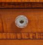 Vintage Tiger Maple 2-Drawer Stand with Ringed Legs