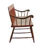 Gorgeous Vintage Carved Spindle Back Bench with Wide Stained Wood Seat