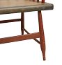 Gorgeous Vintage Carved Spindle Back Bench with Wide Stained Wood Seat