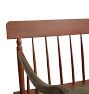 Gorgeous Vintage Carved Spindle Back Bench with Wide Stained Wood Seat